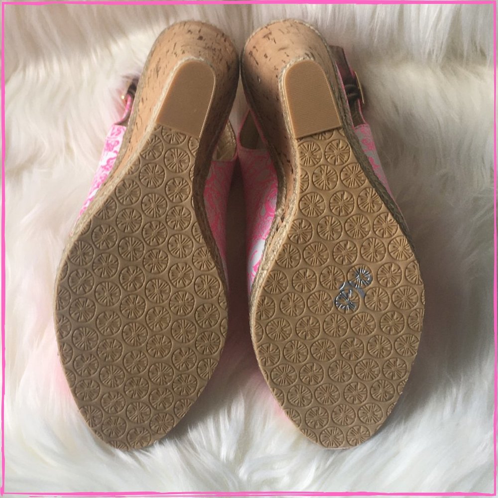 LILLY PULITZER PINK KRISIE WEDGE - NWOT! - Picture 8 of 10
